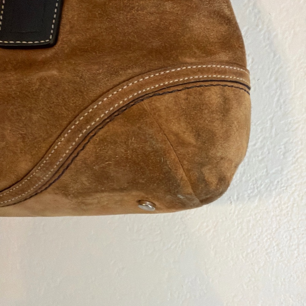 Y2K COACH SOHO HAMPTON SATCHEL BUCKLE LEATHER TWO TONE BAG - Picture 9 of 16